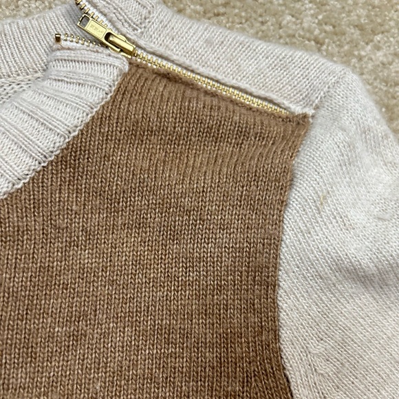 J. Crew Beige and Cream Crew Neck Sweater - Picture 6 of 8
